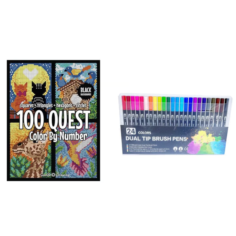 Kletshuts™ ColorQuest: 100 Quest Color By Numbers Coloring Book