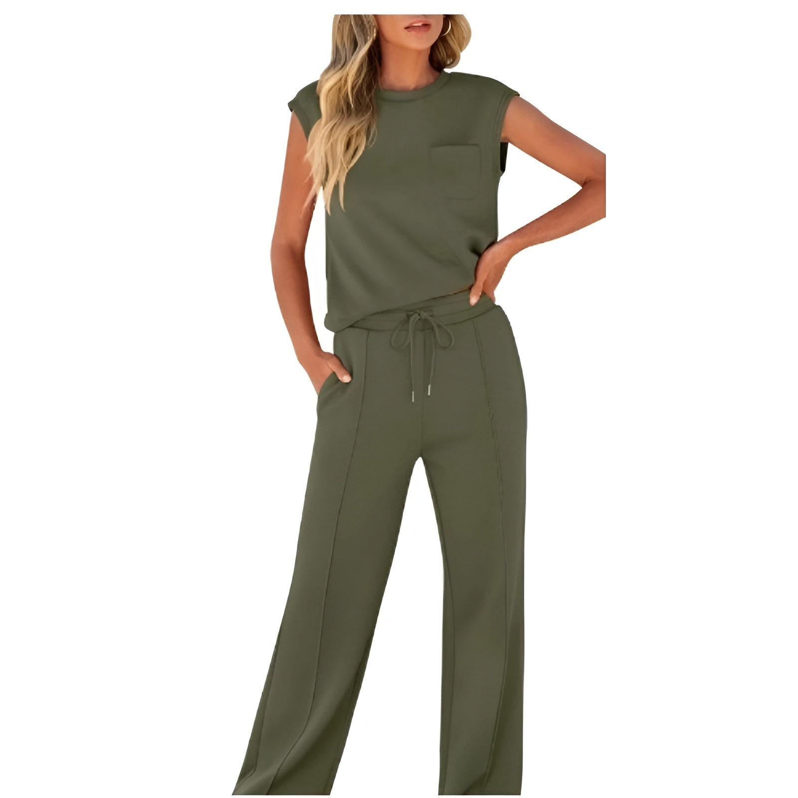 Icone™ StylishSet: Stylish Comfortable Sleeveless Top And Pants Set