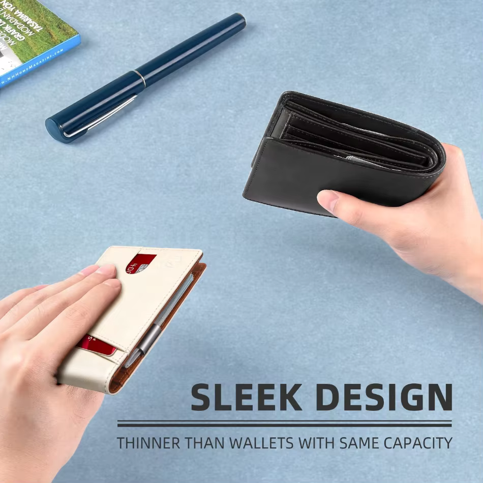 Icone™ SlimWallet - Ultra Slim And Secure RFID Leather Wallet For Men