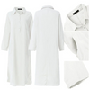 Icone™ ShirtDress: Flowing Shirt Side Slit Dress