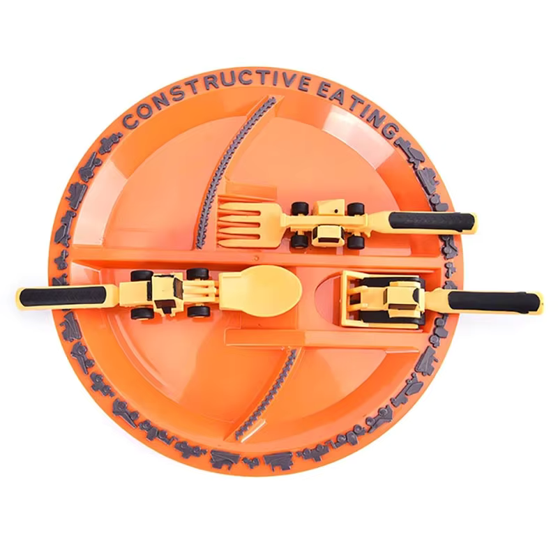 Kletshuts™ CarCutlery: Children's Construction Cutlery Set