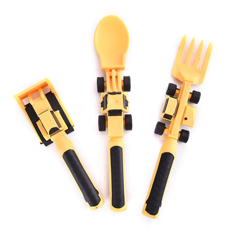 Kletshuts™ CarCutlery: Children's Construction Cutlery Set