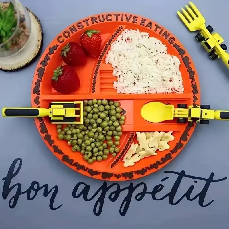 Kletshuts™ CarCutlery: Children's Construction Cutlery Set