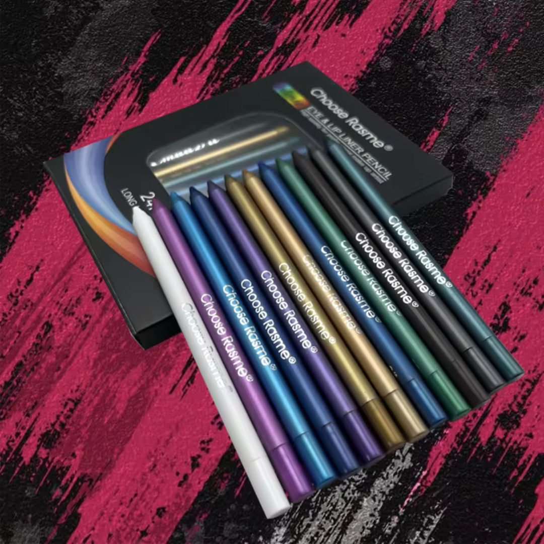 WaterproofEyeliner - Long Lasting Waterproof Eye And Lip Liner Pencil 12-Piece Set