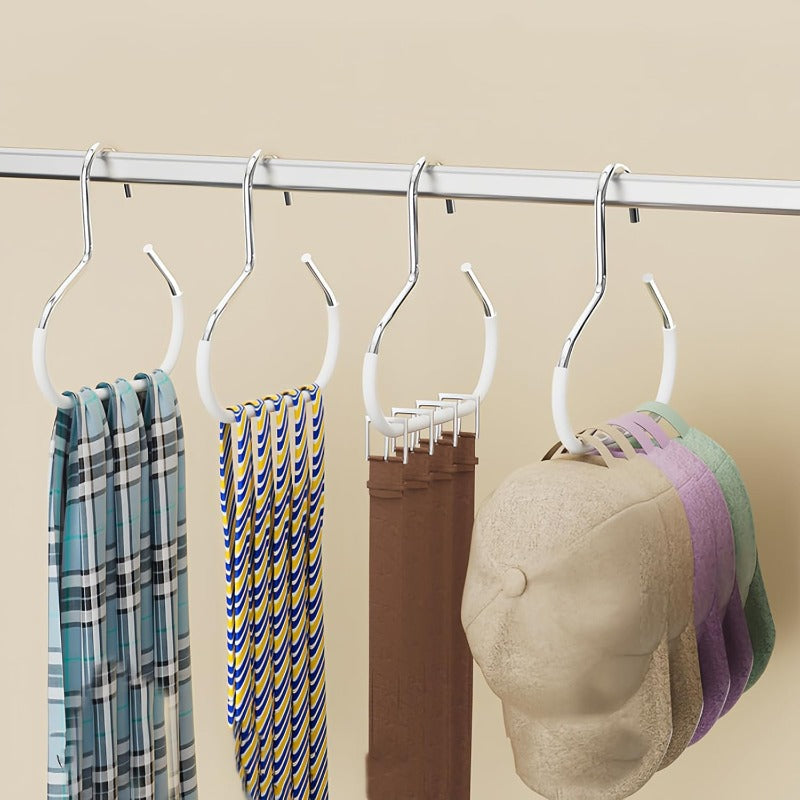 GlideHold® ClosetRing 10+10 FREE: Open Ring Space Saver Closet Hanger