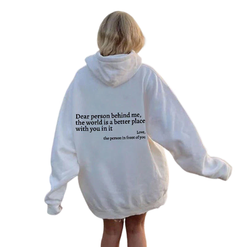 Icone™ DearHoodie: Hoodie With Front And Back Message Print