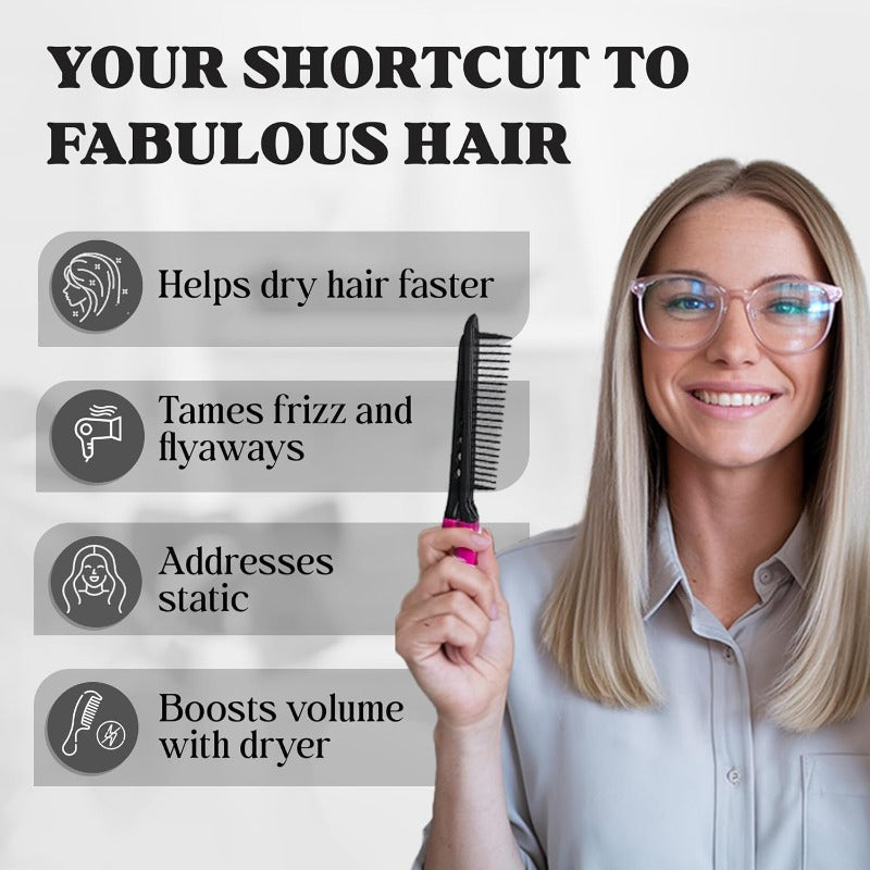 Rose® V-ShapedComb 1+1 FREE: Heat-Resistant V-Shaped Hair Styling Comb