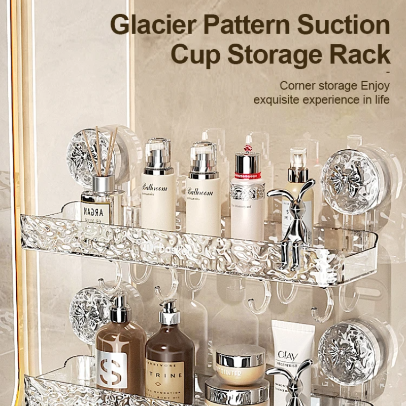 GlideHold® StorageRack: Luxurious No-Drill Organizer Storage Rack