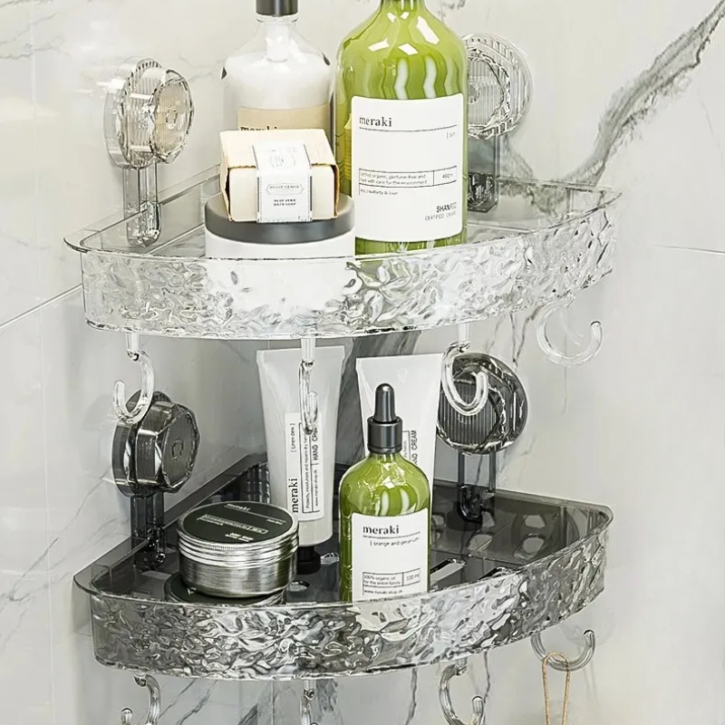 GlideHold® StorageRack: Luxurious No-Drill Organizer Storage Rack