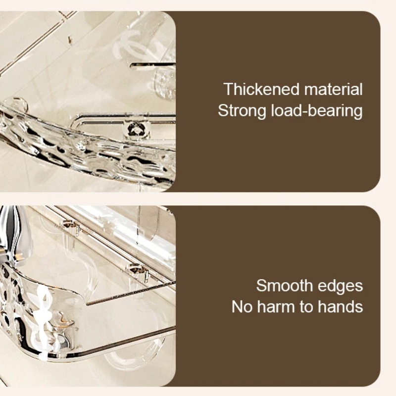 GlideHold® StorageRack: Luxurious No-Drill Organizer Storage Rack