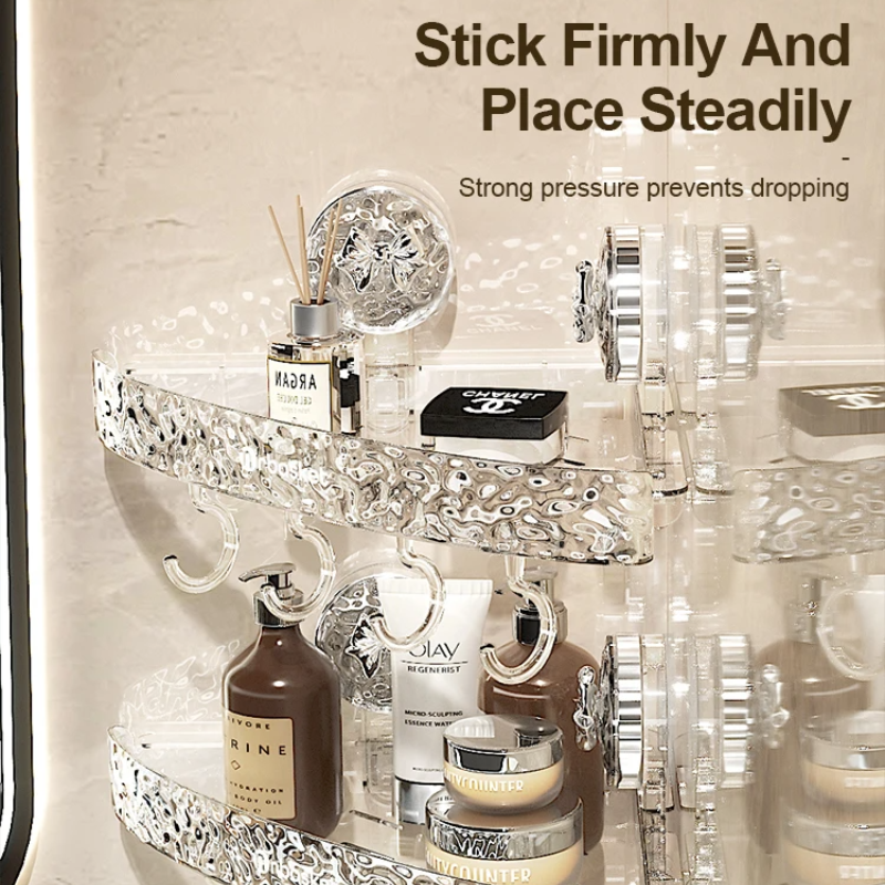 GlideHold® StorageRack: Luxurious No-Drill Organizer Storage Rack