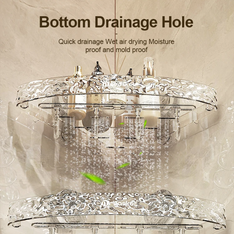 GlideHold® StorageRack: Luxurious No-Drill Organizer Storage Rack