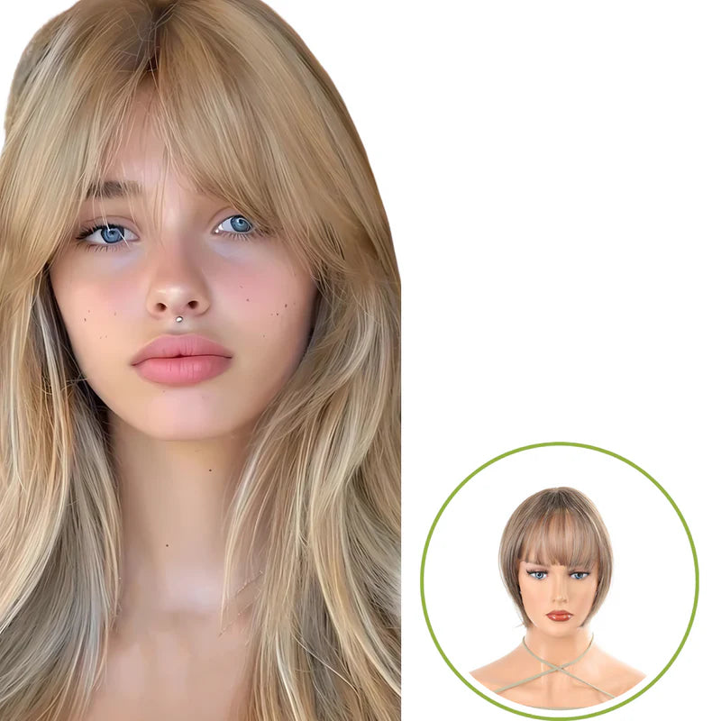 Rose® WigBangs 1+1 FREE: Seamless Wig Natural Looking Hair Bangs Extensions