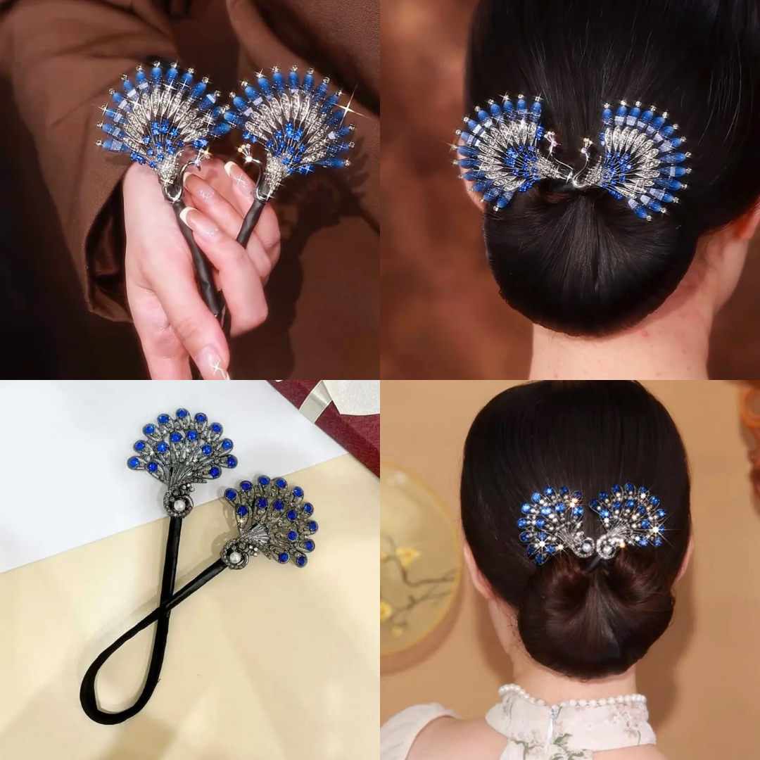 Rose® HairTie 1+1 FREE: Stylish Hair Tie Elegant Vintage Crystal Ponytail Twist Holder