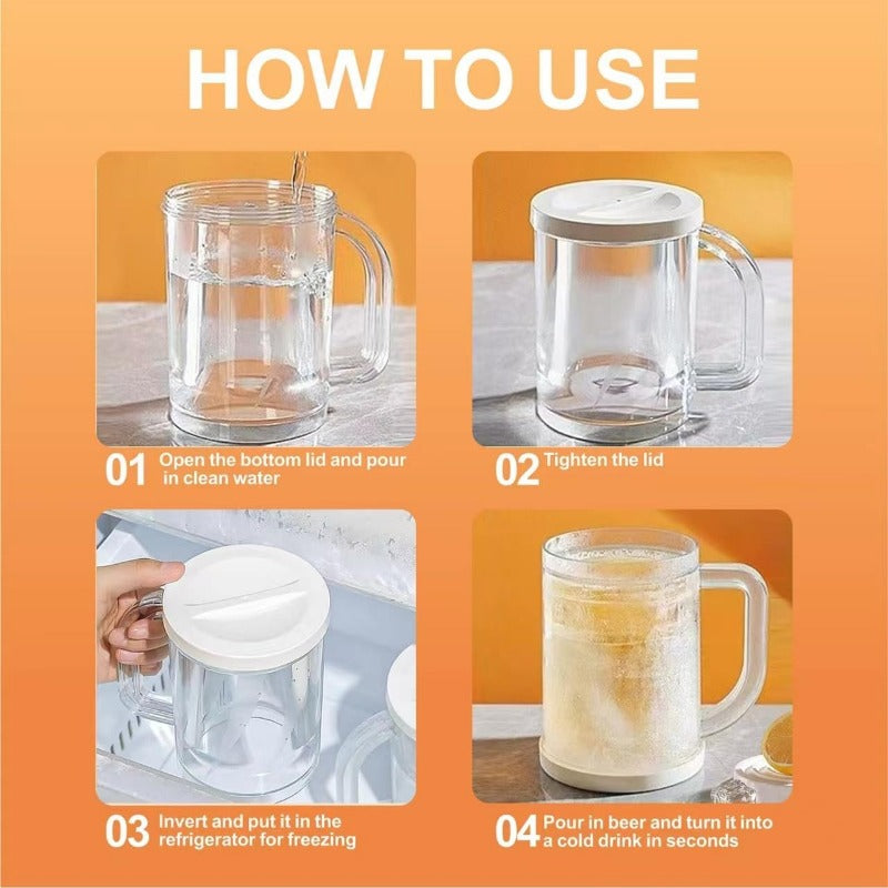 Globetrek° IceMug 1+1 FREE: Double Layer Quick Ice Chill Freezer Mug