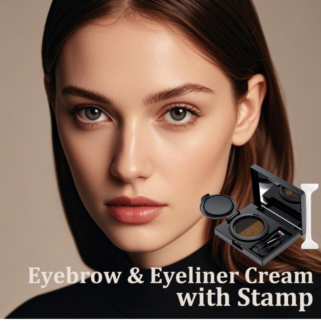 EyeStamp 1+1 FREE - Double Color Eyeliner And Eyebrow Cream Stamp Set