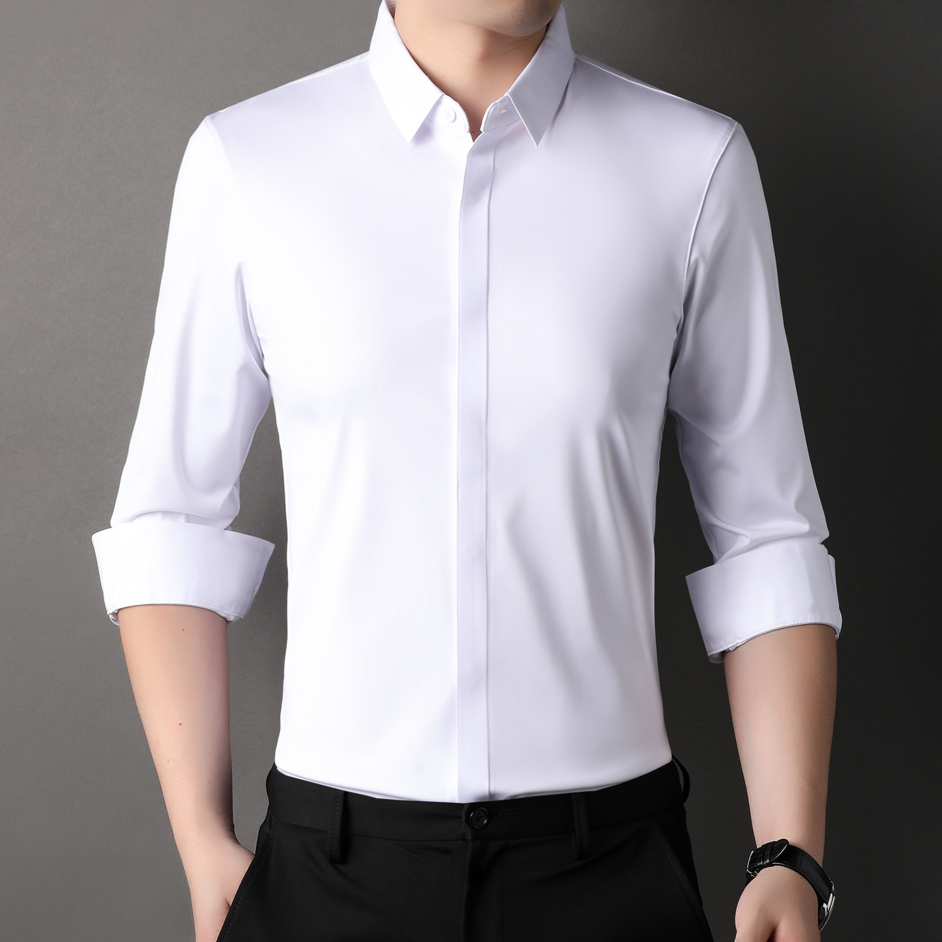 Icone™ StretchLongsleeve: Men's Wrinkle-Free Stretch Longsleeve