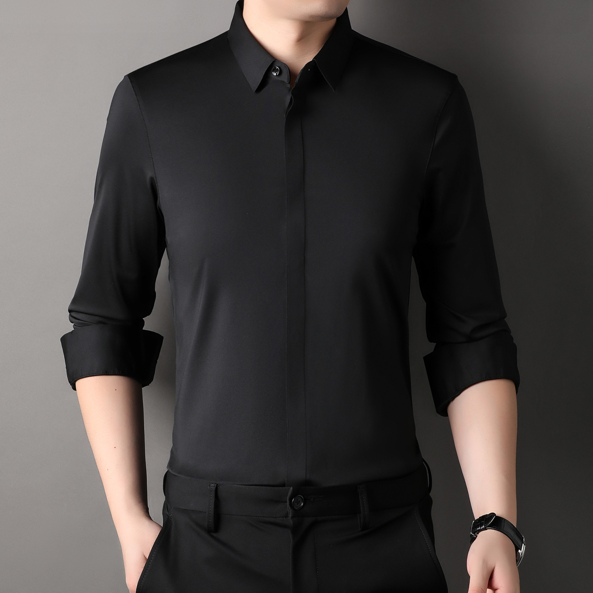 Icone™ StretchLongsleeve: Men's Wrinkle-Free Stretch Longsleeve