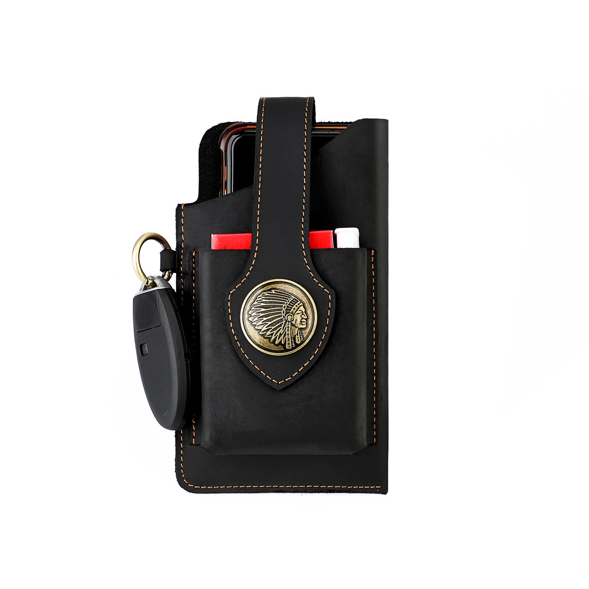 Icone™ BeltPouch: Multi-Purpose Leather Vintage Style Belt Pouch