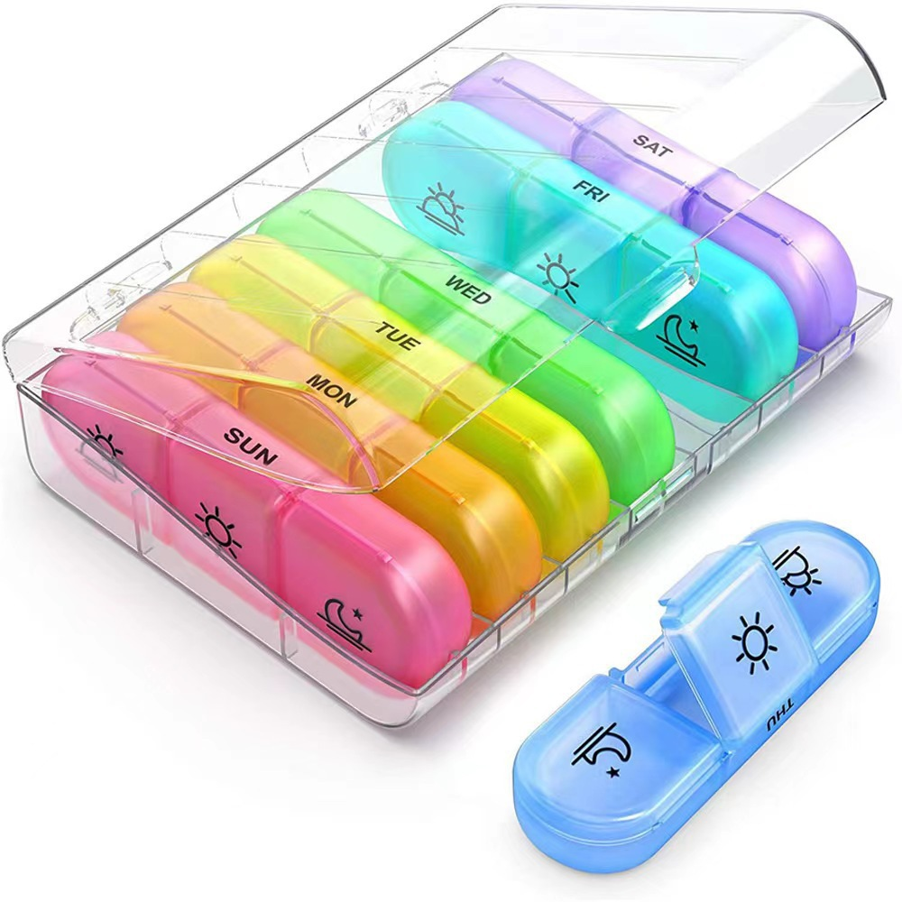 PillOrganizer 1+1 FREE: Portable Pill Organizer Daily And Weekly Medicine Storage