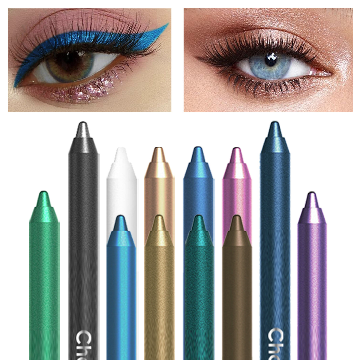 WaterproofEyeliner - Long Lasting Waterproof Eye And Lip Liner Pencil 12-Piece Set