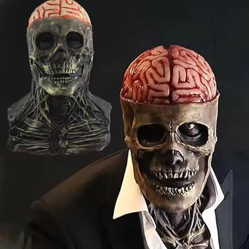 SkeletonMask: Realistic Scary Skeleton Halloween Mask Costume