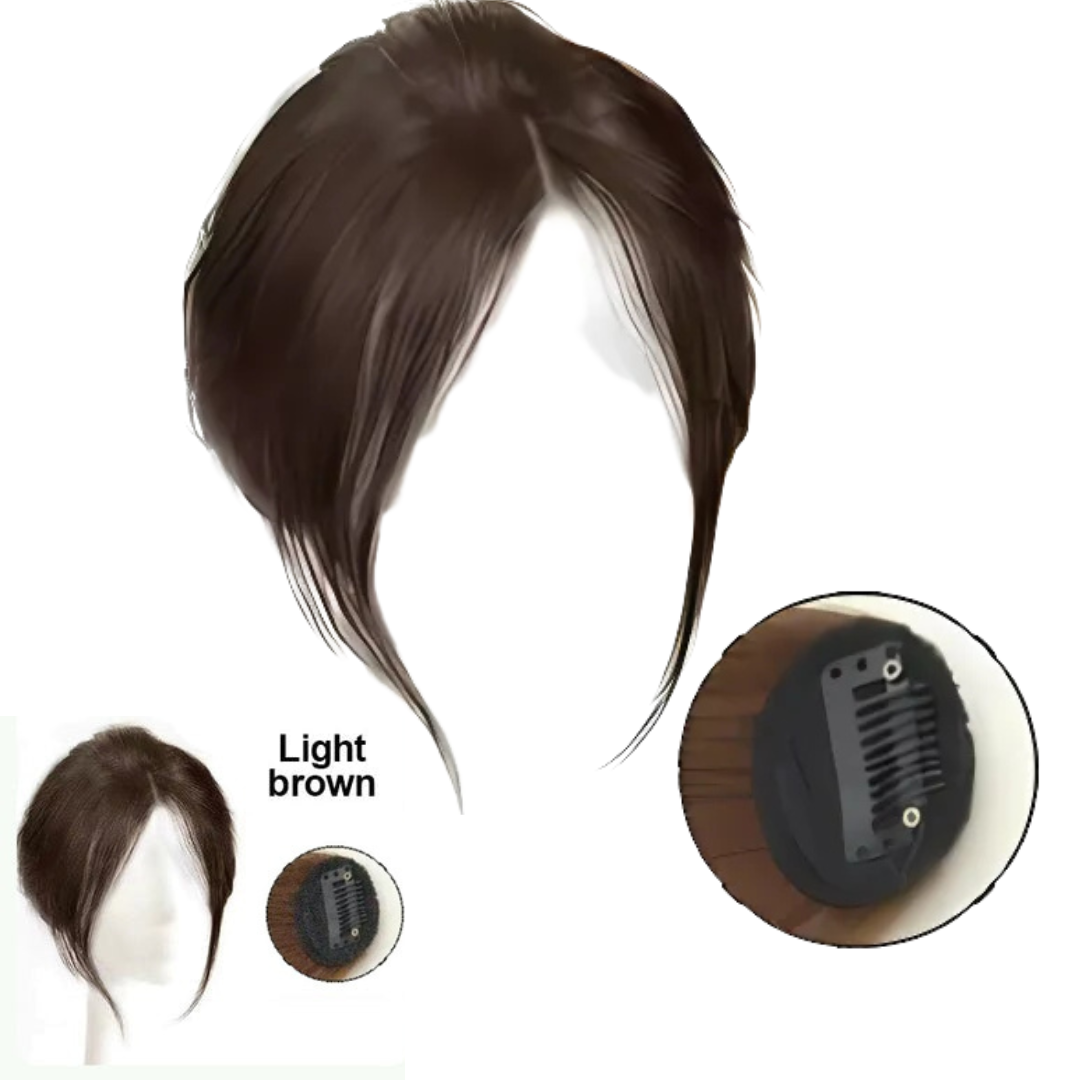 Rose® HairBangs 1+1 FREE: Partial Hair Bangs Front Hairpiece Clip