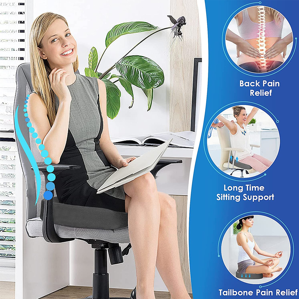 SeatRelief - Memory Foam Coccyx Relief Seat Cushion