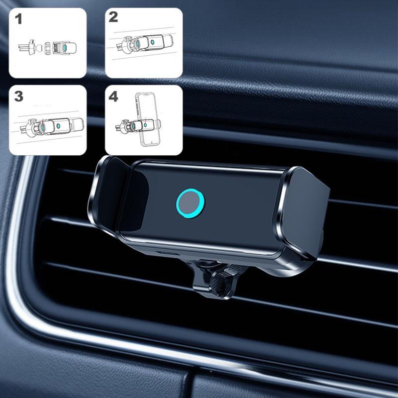 Holder360° PhoneClamp: Automatic Clamp Dashboard And Air Vent Phone Holder
