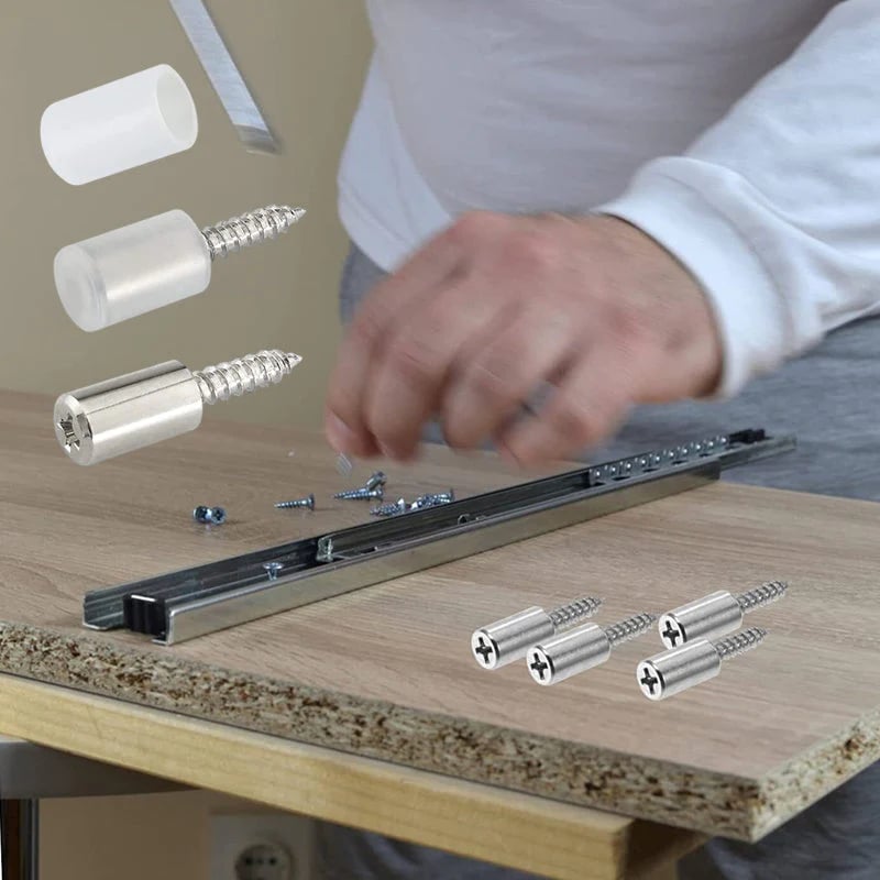 EasyScrew - No Drilling, Easy Screw And Rubber Sleeve Support Set