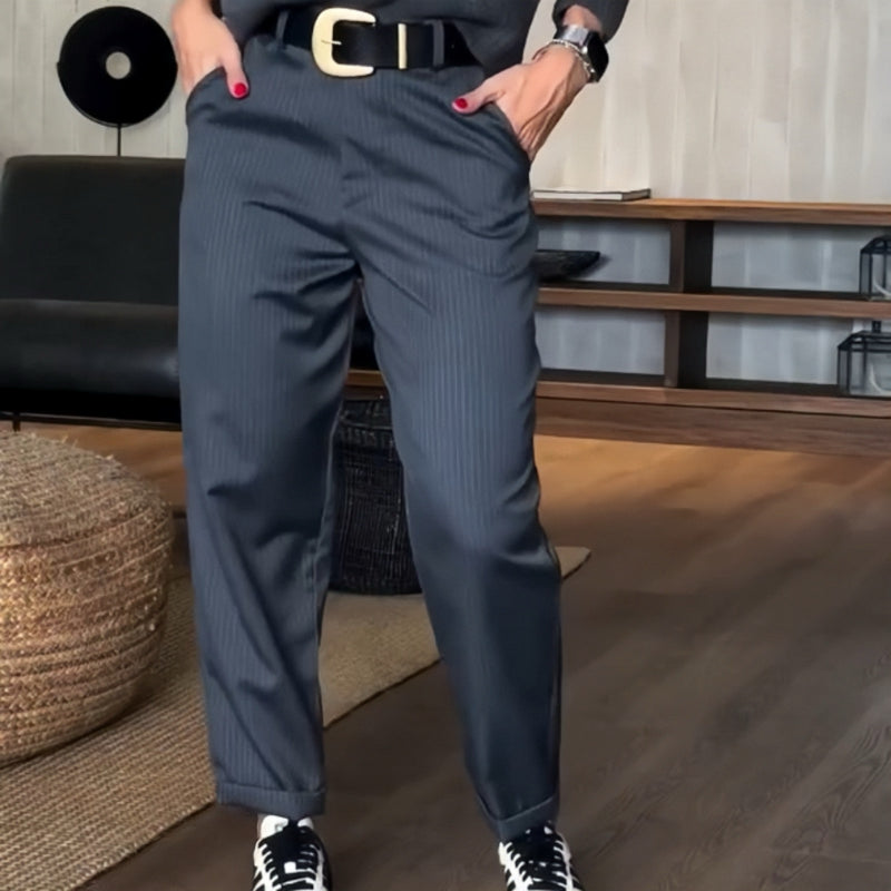 Icone™ ClassyPants: Classic Straight Fit High Waist Women Pants