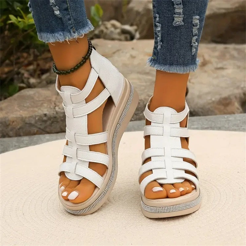 Happy™ SparklingWedge: Stylish Wedge Sandals With Sparkling Rhinestones