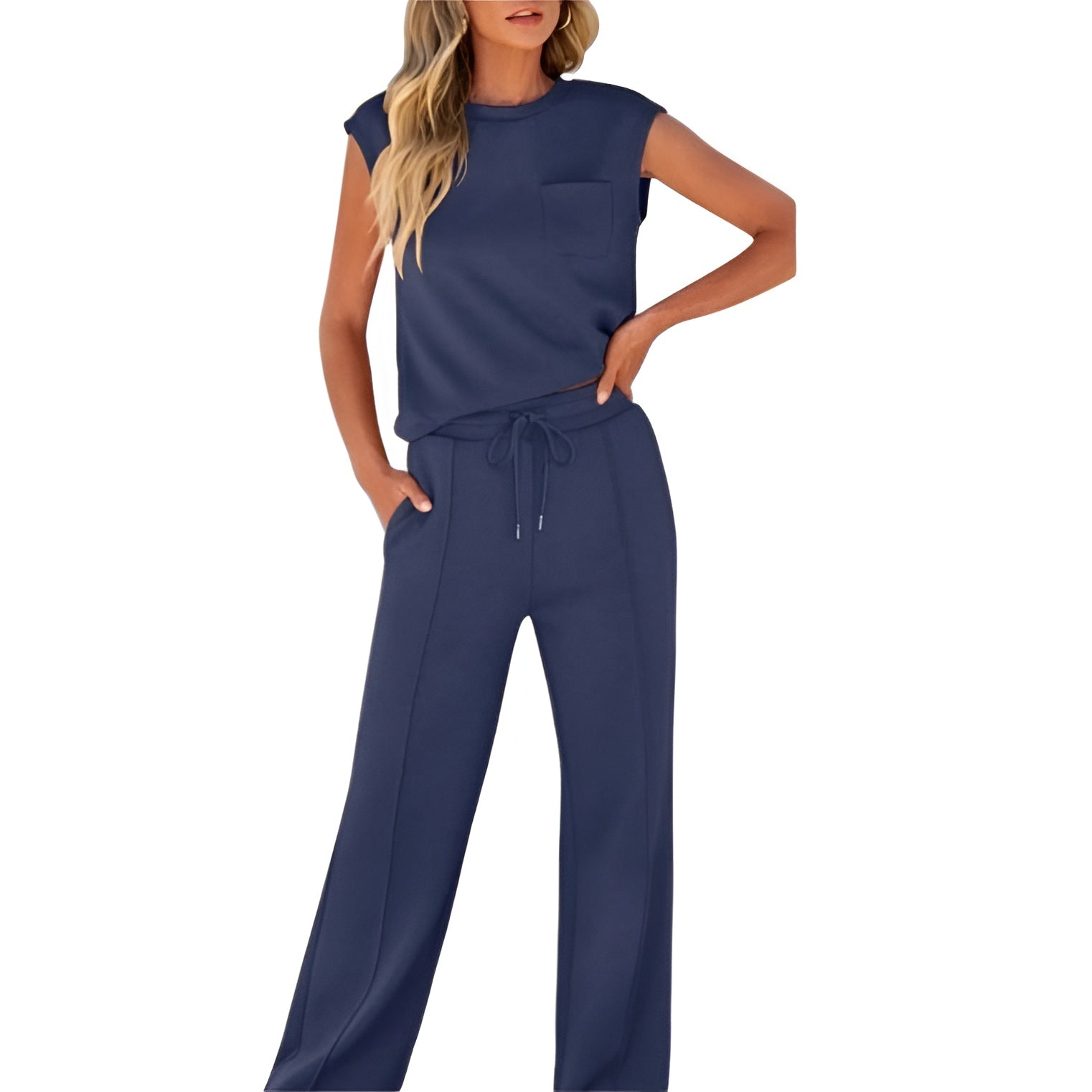 Icone™ StylishSet: Stylish Comfortable Sleeveless Top And Pants Set