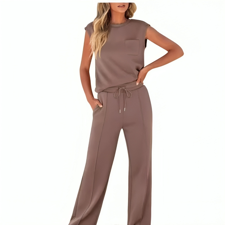 Icone™ StylishSet: Stylish Comfortable Sleeveless Top And Pants Set
