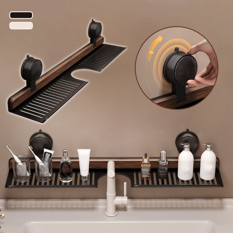 GlideHold® BathroomRack™: Modern Suction Bathroom Rack With U-Groove Design