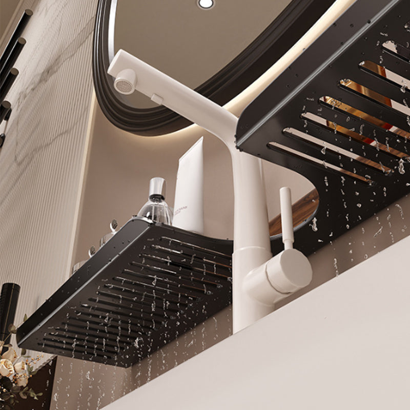 GlideHold® BathroomRack™: Modern Suction Bathroom Rack With U-Groove Design