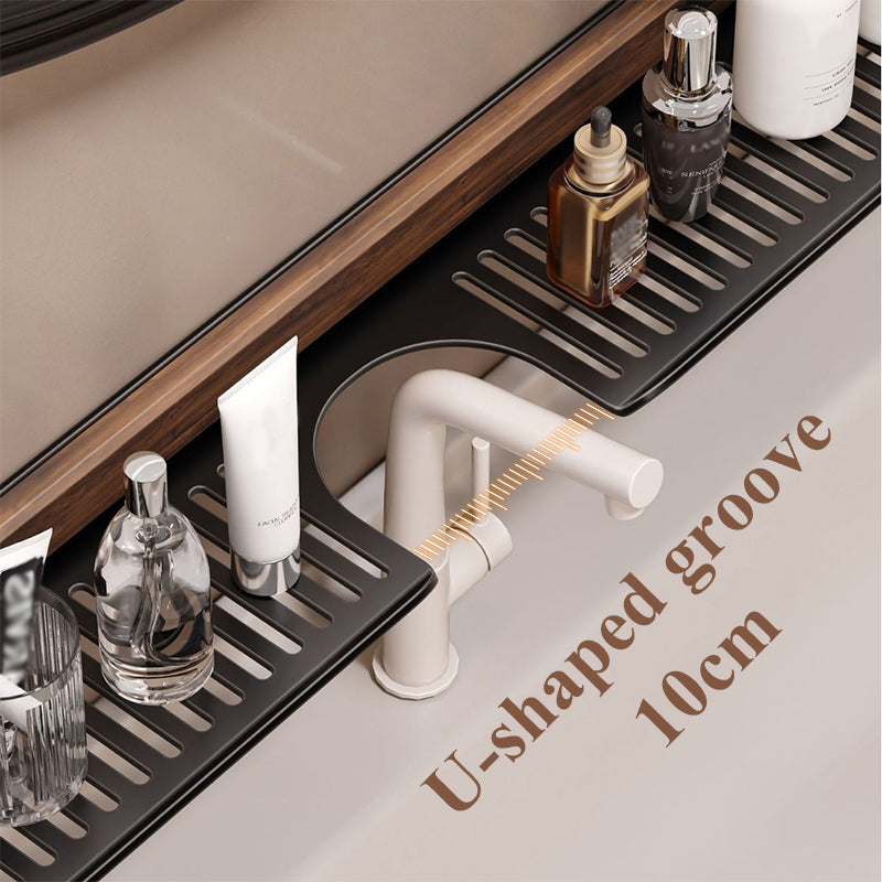 GlideHold® BathroomRack™: Modern Suction Bathroom Rack With U-Groove Design