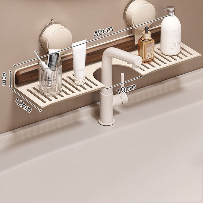 GlideHold® BathroomRack™: Modern Suction Bathroom Rack With U-Groove Design