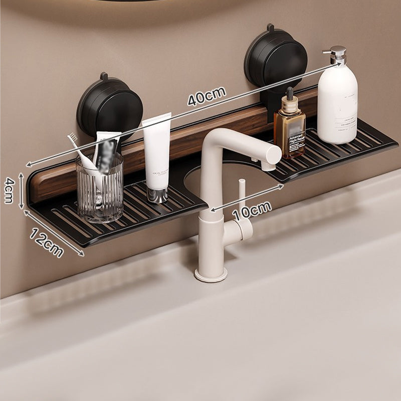 GlideHold® BathroomRack™: Modern Suction Bathroom Rack With U-Groove Design