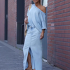 Icone™ FashionSet: Stylish Off-Shoulder Top And Denim Skirt